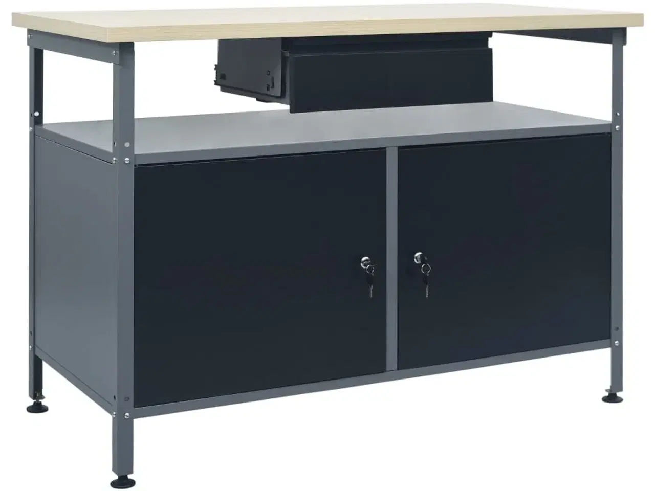 Billede 1 - Arbejdsbord 120x60x85 cm stål sort