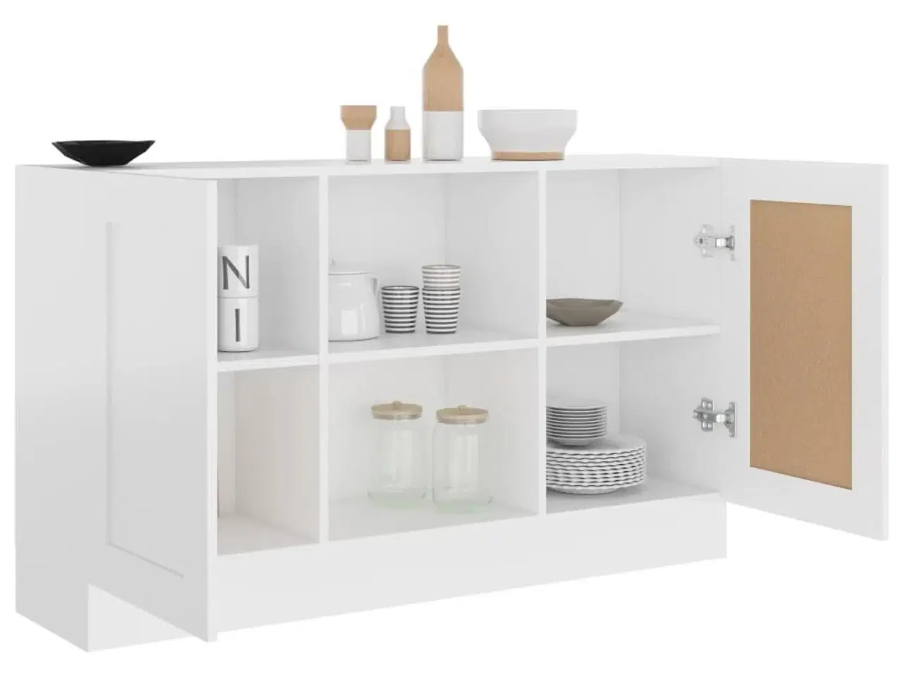 Billede 4 - Skænk 120x30,5x70 cm konstrueret træ hvid