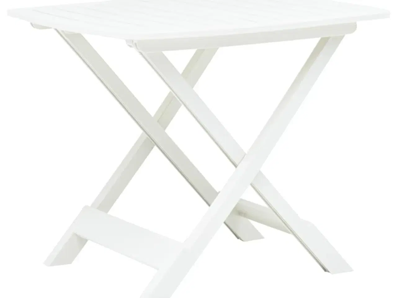 Billede 1 - Foldbart havebord 79 x 72 x 70 cm plastik hvid