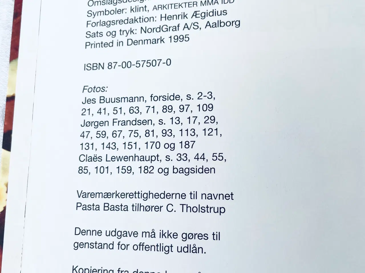 Billede 4 - Pasta Basta kogebog 