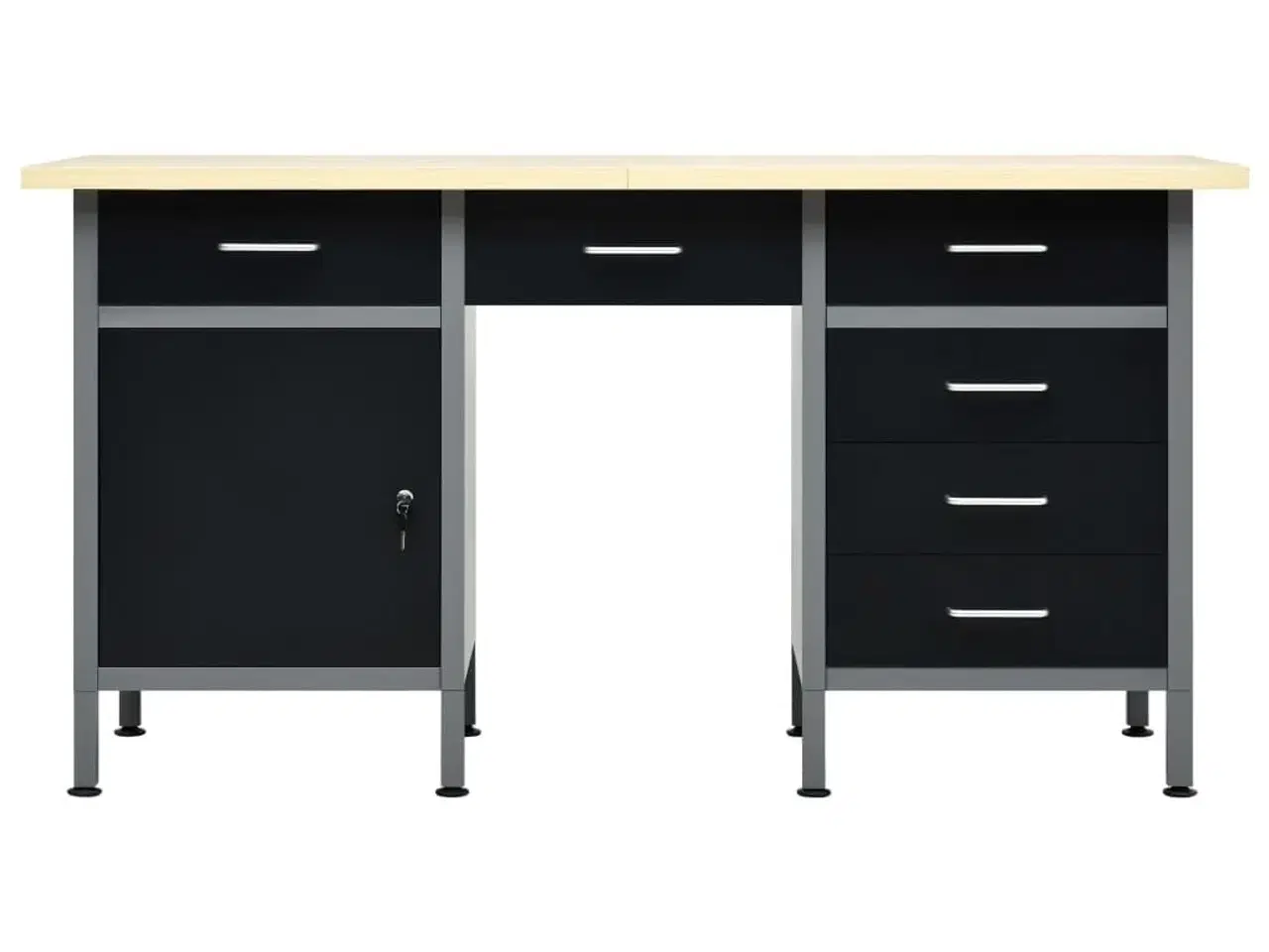 Billede 4 - Arbejdsbord 120x60x85 cm stål sort
