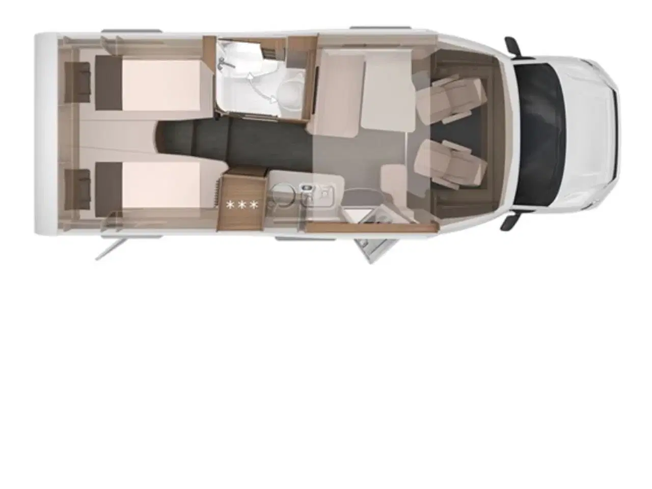Billede 4 - 2025 - Knaus Wave Vansation 640 MEG VW Crafter   Knaus Van Wave 640 MEG - nu på VW i  2025 - lækker kampagne model med plads til 4 personer - Se den nu hos Camping-Specialisten.dk Silkeborg