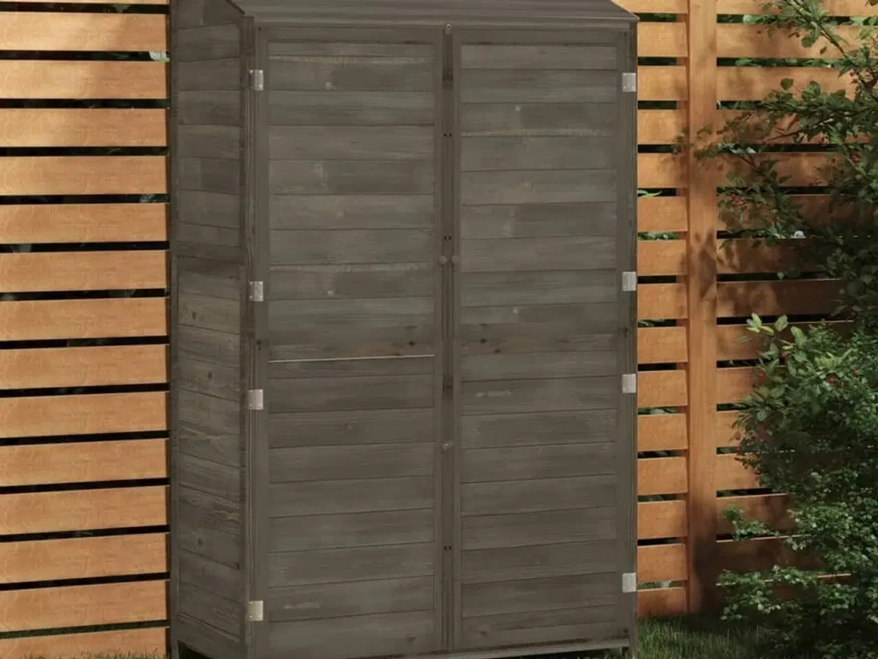 Billede 1 - Haveskur 102x52x174,5 cm massivt fyrretræ antracitgrå