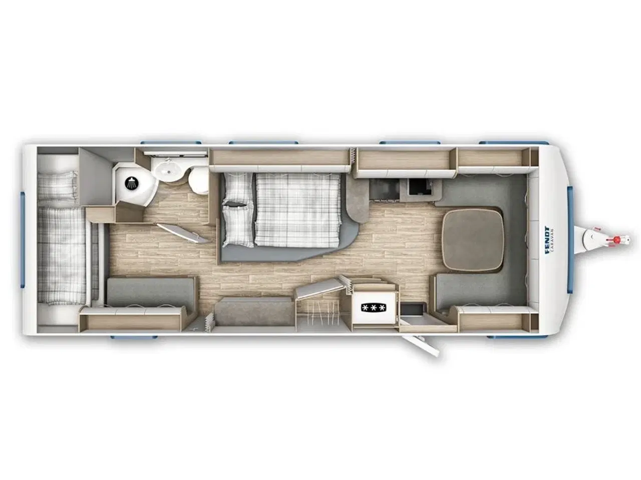 Billede 6 - 2023 - Fendt Bianco Activ 720 SKDW   Lækker stor Fendt familie vogn med Alde centralvarme fra Hinshøj Caravan A/S