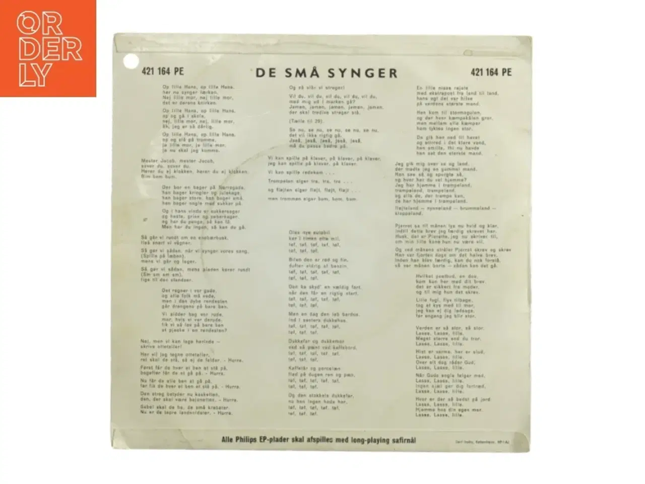 Billede 3 - Vinyl EP &#39;De små synger&#39; (str. 18 x 18 cm)