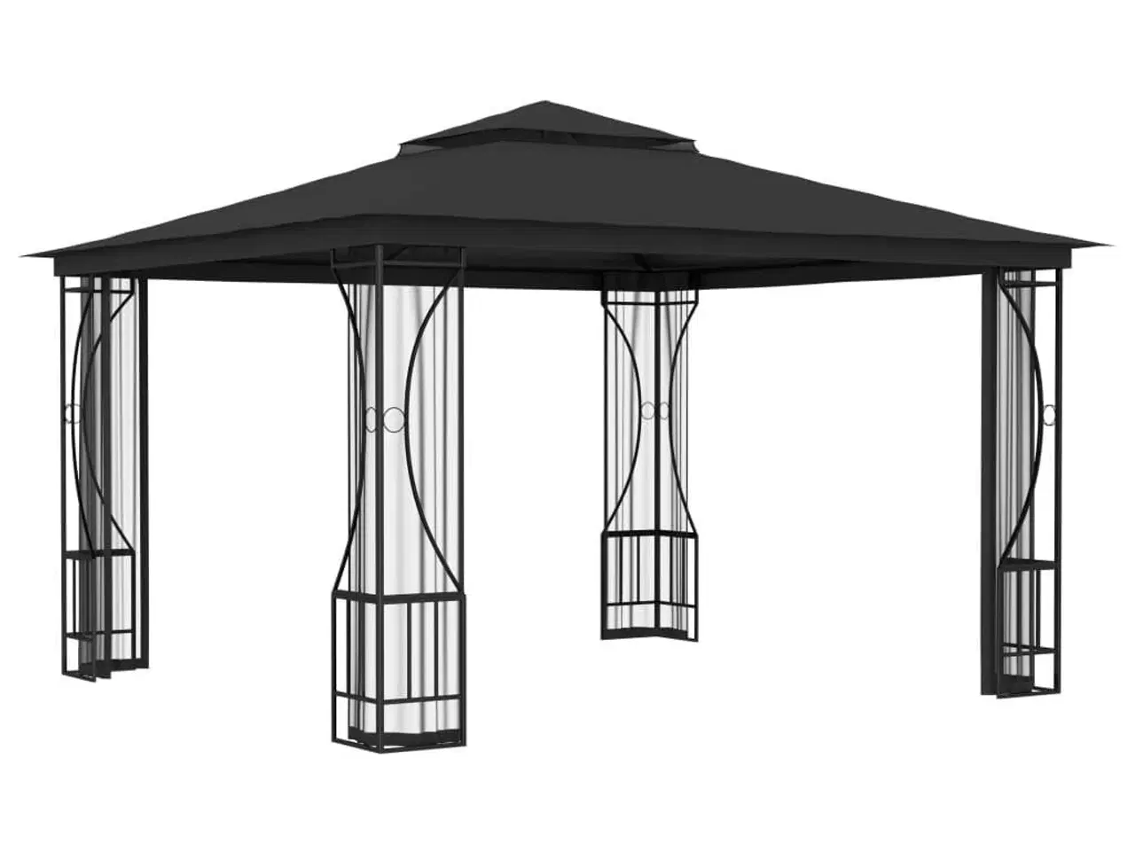 Billede 4 - Pavillon med net 300x300x265 cm antracitgrå