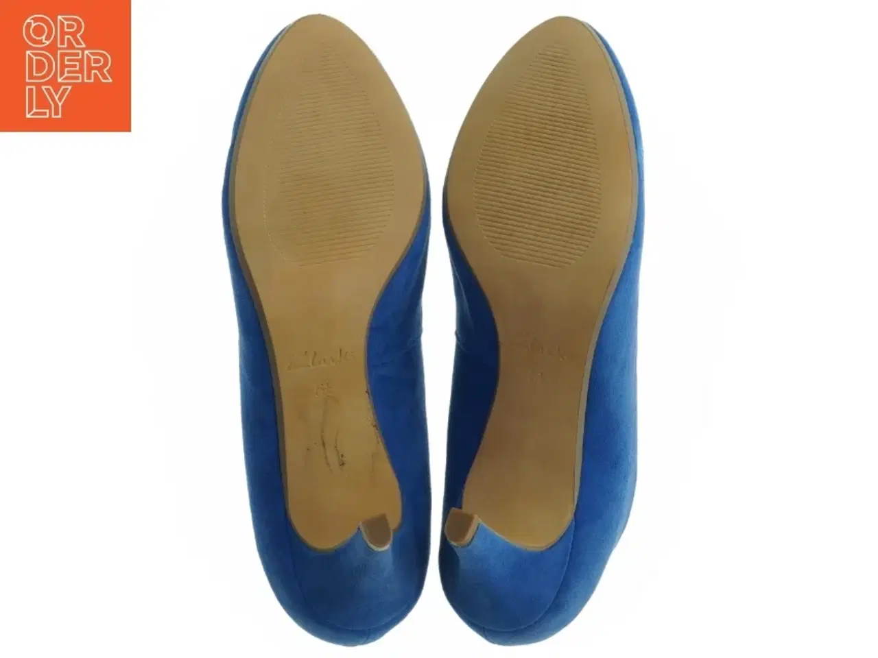 Billede 2 - Blå ruskindspumps fra Clarks (str. 5,5)