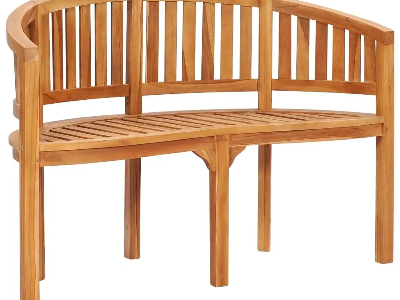 Billede 1 - Bananbænk 120 cm massivt teaktræ