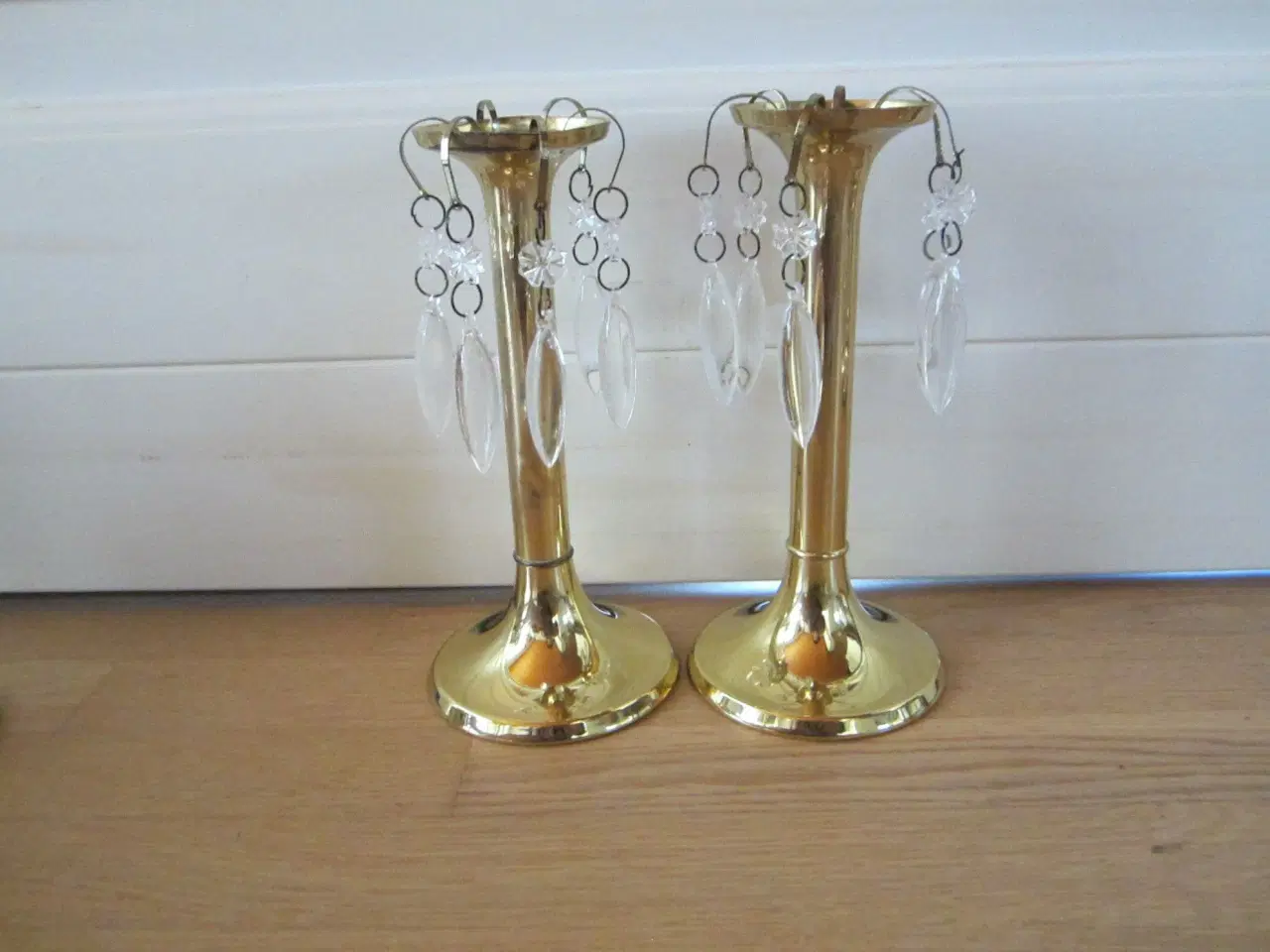 Billede 3 - Flotte Harnisch guldbelag stager m prismer samlet