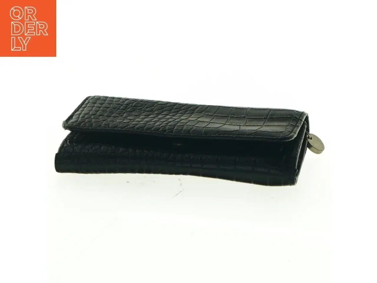 Billede 3 - Sort krokodillepræget damepung fra Ledermoda (str. 14 x 10 cm)