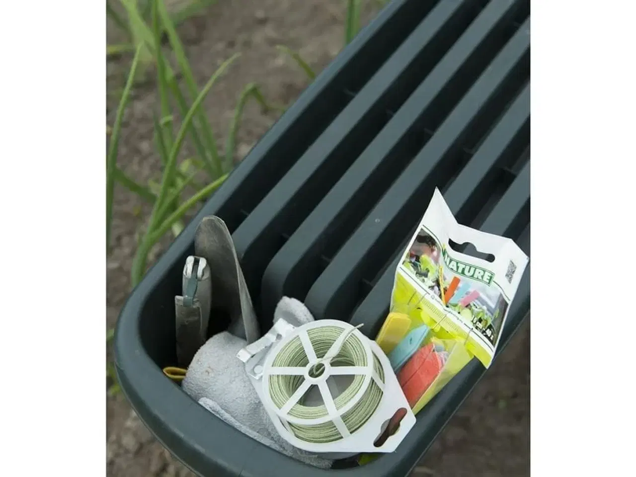 Billede 7 - Nature 2-i-1 skammel til havearbejde 65,5 x 25 x 34 cm grøn