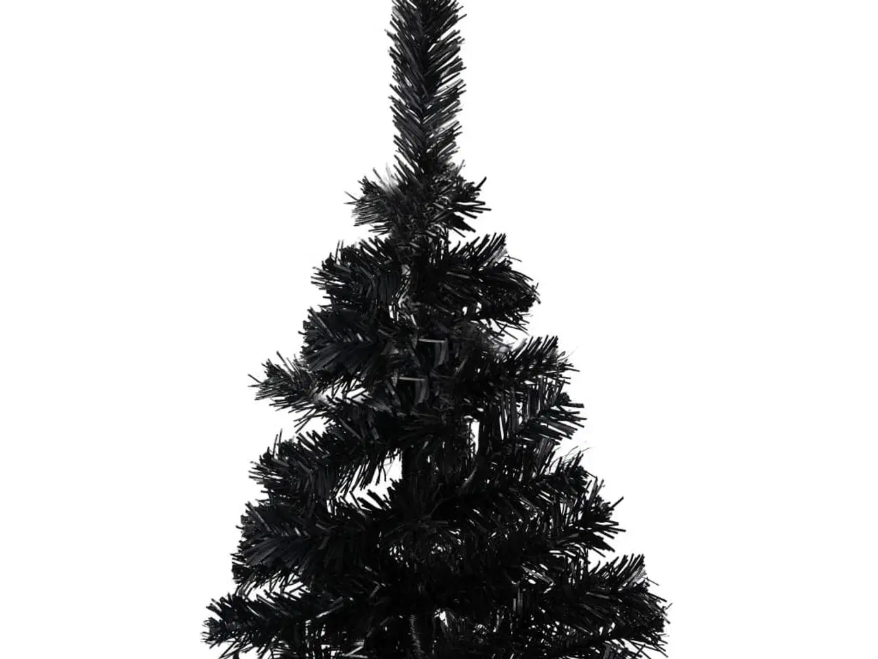 Billede 2 - Kunstigt juletræ med juletræsfod 150 cm PVC sort