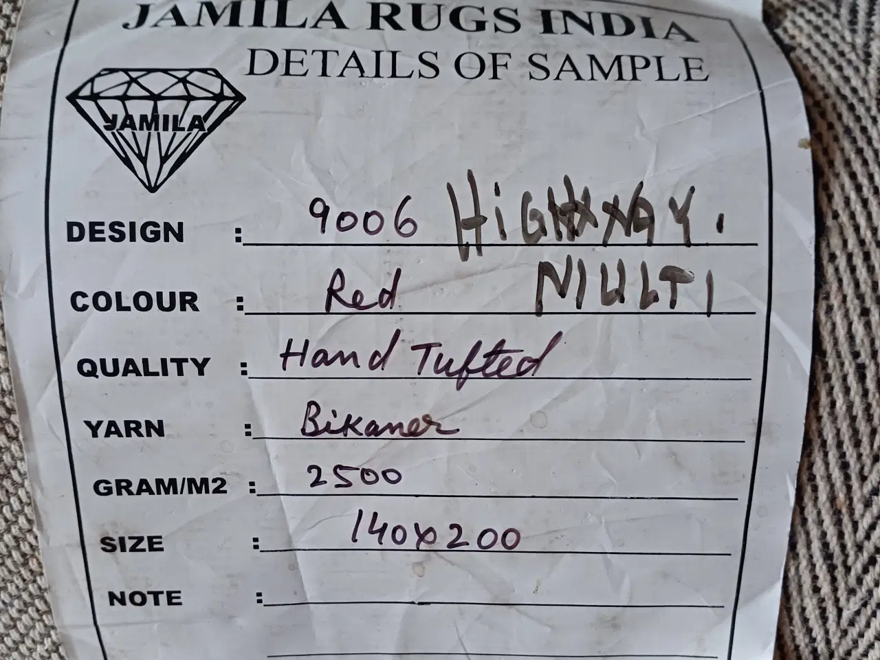 Billede 2 - Gulvtæppe Jamila Rugs India
