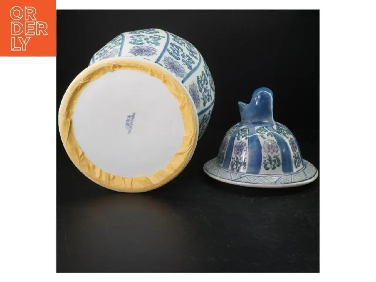 Billede 2 - Porcelænskrukke med låg (str. 47 cm)