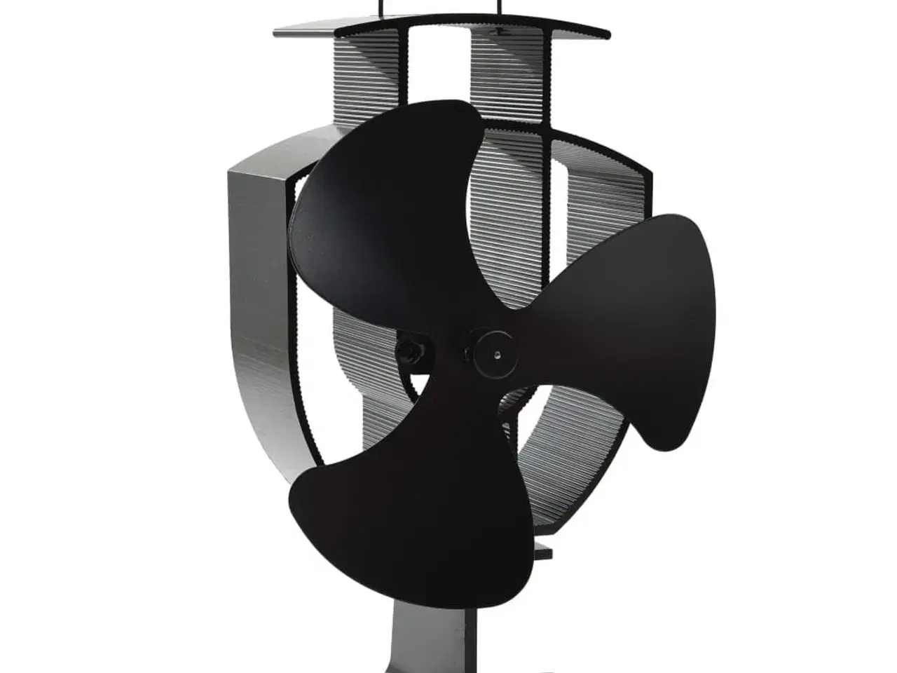 Billede 3 - Varmedrevet ovnventilator 3 blade sort