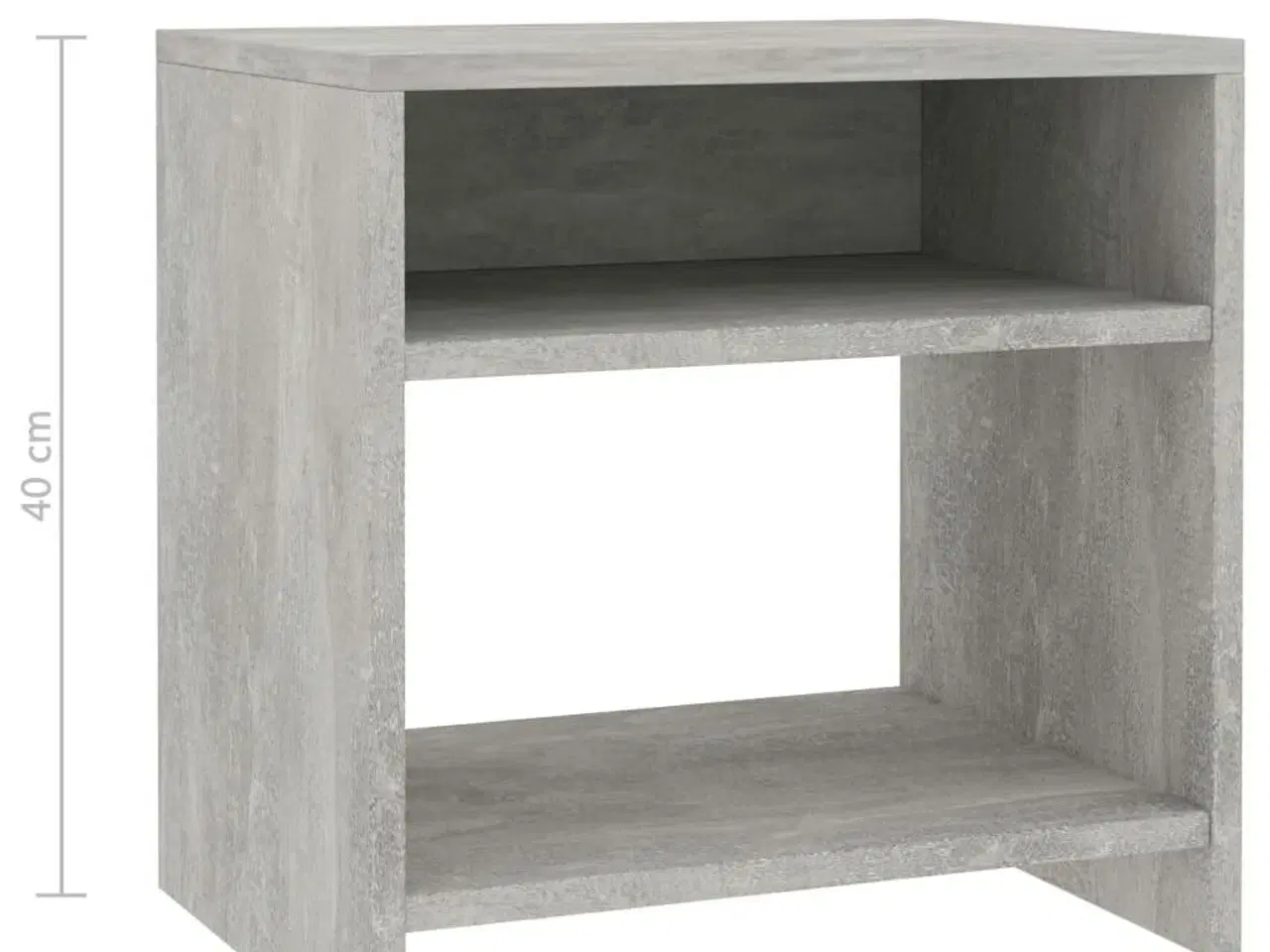 Billede 6 - Sengebord 40x30x40 cm konstrueret træ Betongrå