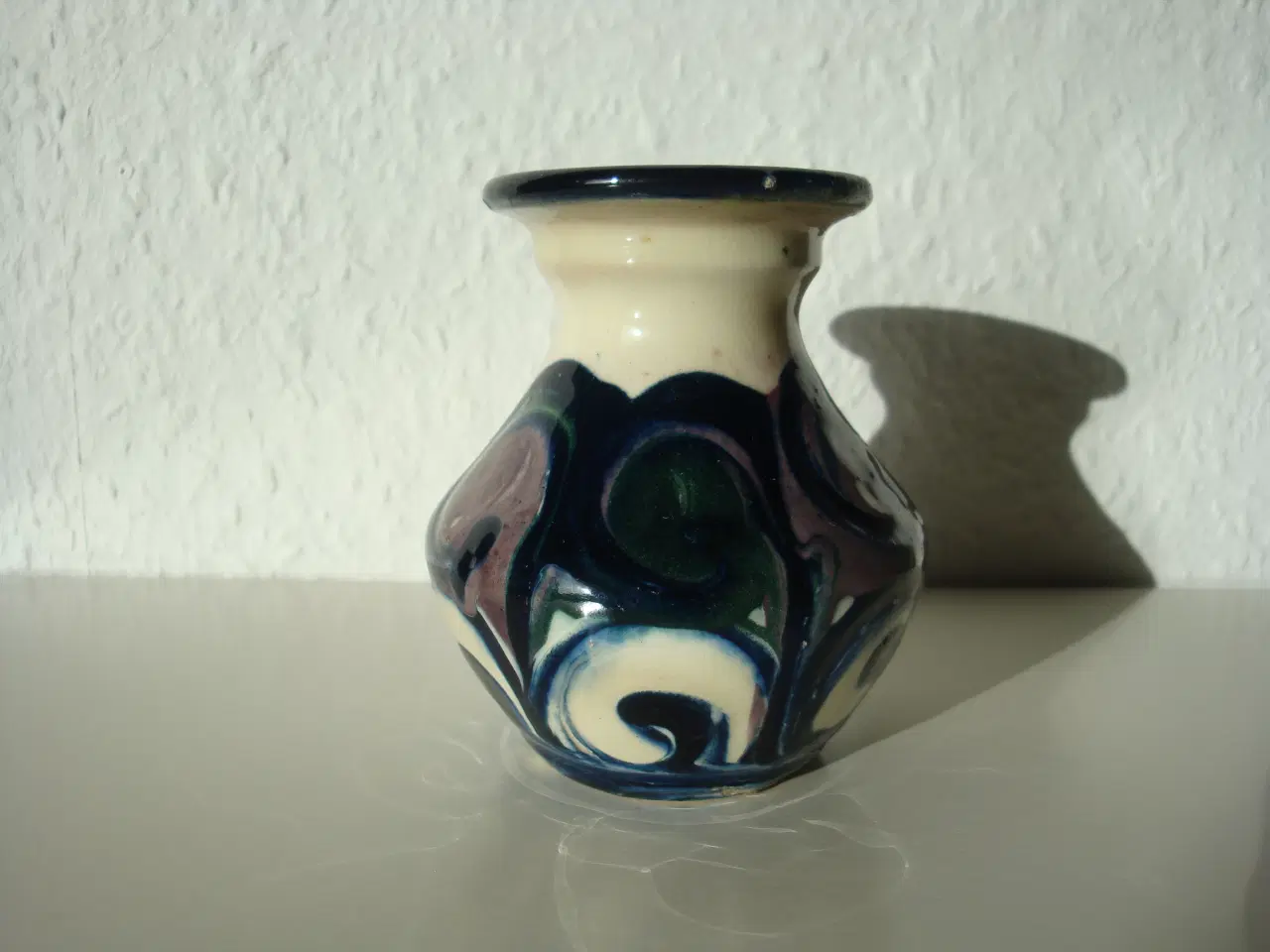 Billede 1 - Annashåb fin lille kohorns malet vase