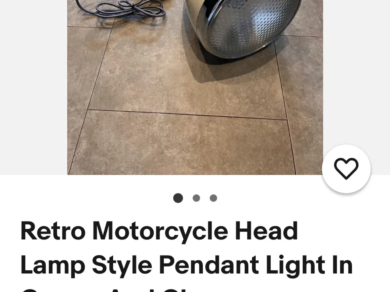 Billede 4 - Retro Lampe creme og crome