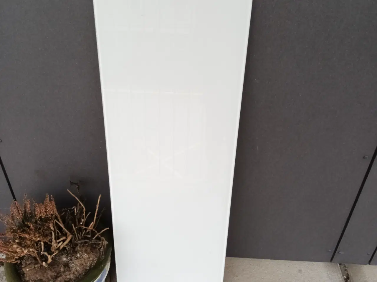 Billede 1 - FLOT HVID MARMOR GLASPLADE 40X120 CM 1 CM TYK