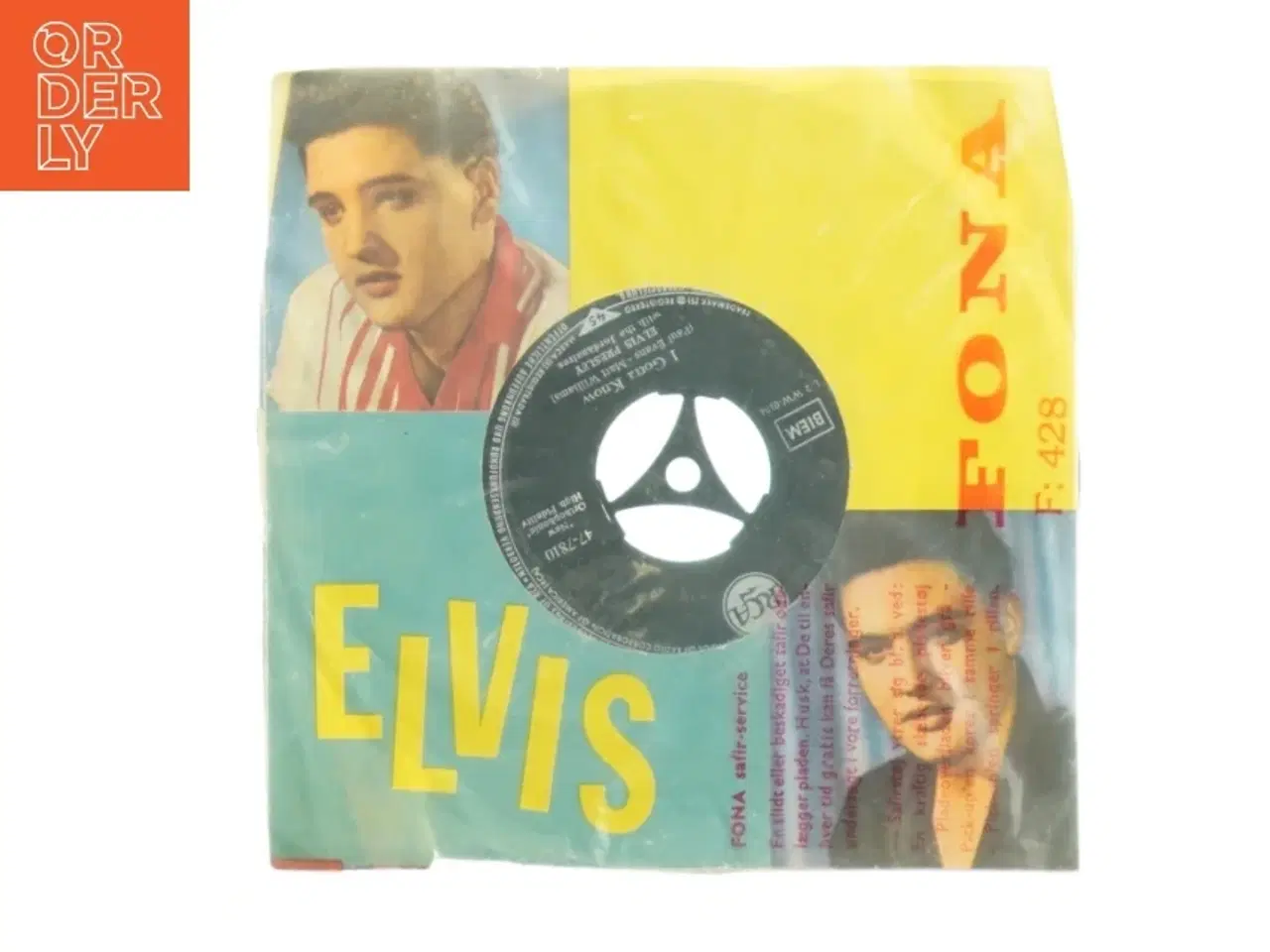 Billede 1 - Vinylsingle Elvis (str. 18 x 18 cm)