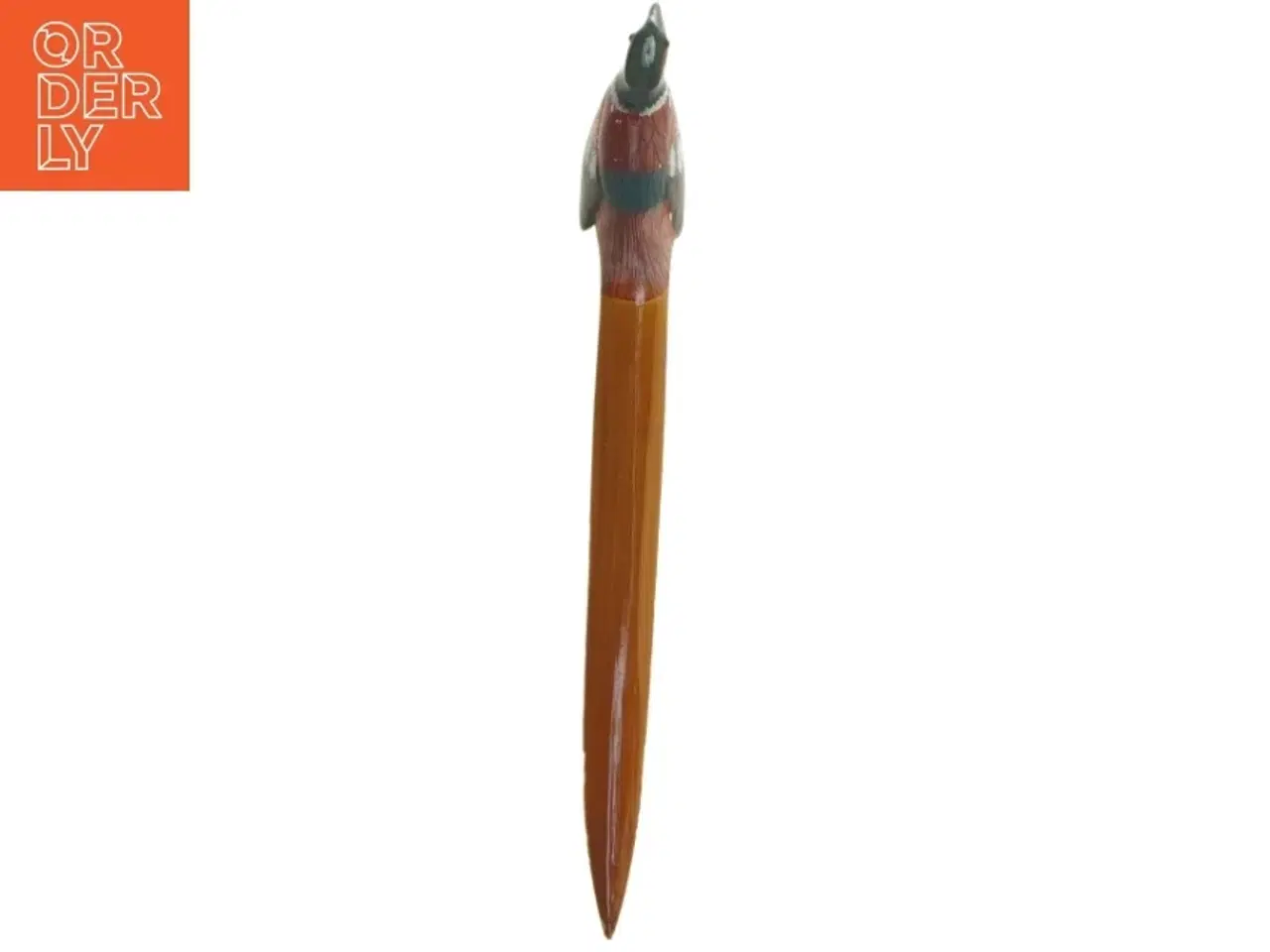 Billede 5 - Håndskårne brevknive med fugle (str. 17 cm. 2 styk)