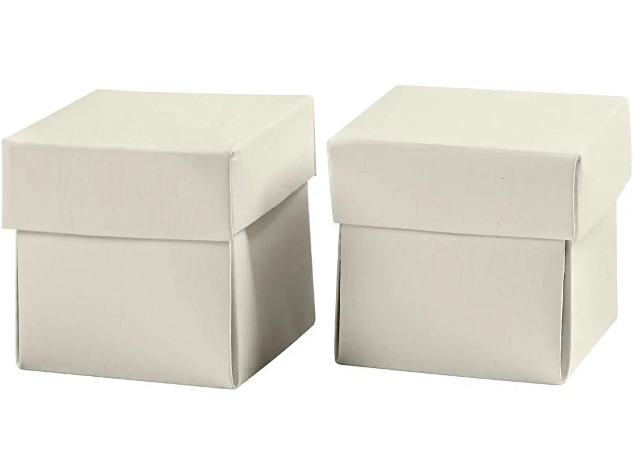 Billede 1 - Fold-selv-æsker 5,5x5,5 cm - 10 stk. råhvid
