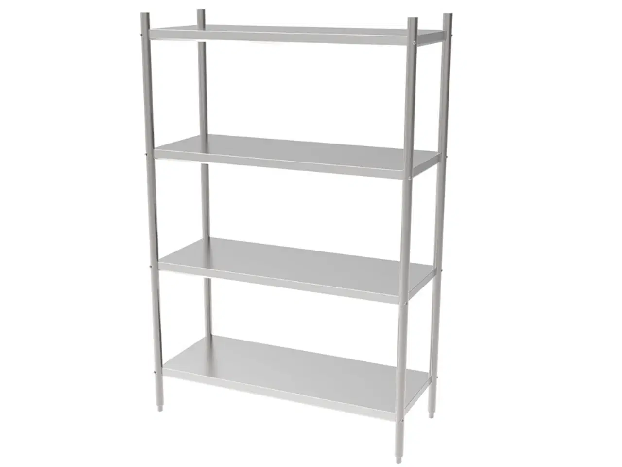 Billede 1 -  Stål reol med 4 hylder – B1200 x D500 x H1800 mm