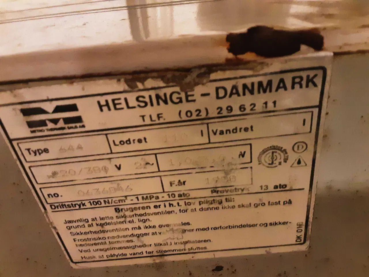Billede 5 - Varmvandsbeholder med elpatron 110L