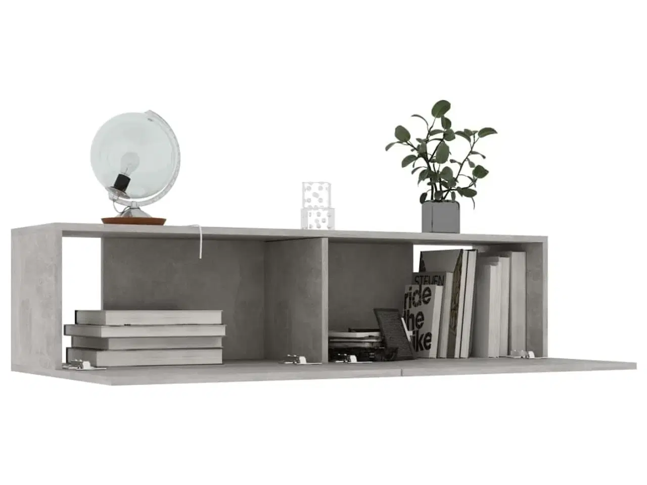Billede 3 - Tv-bord 120x30x30 cm konstrueret træ betongrå