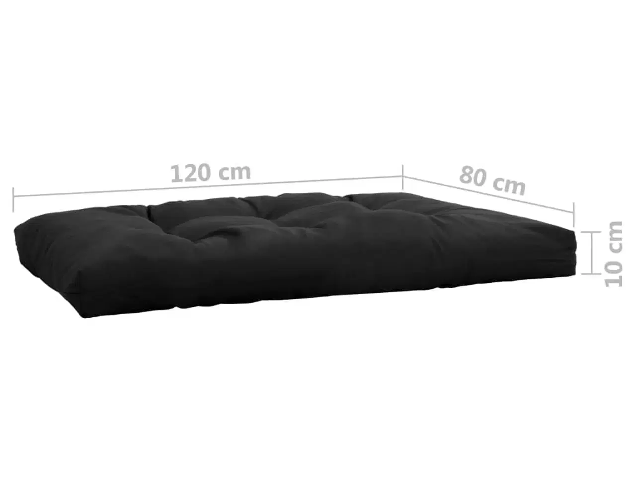 Billede 5 - Pallehynde 120x80x12 cm stof sort