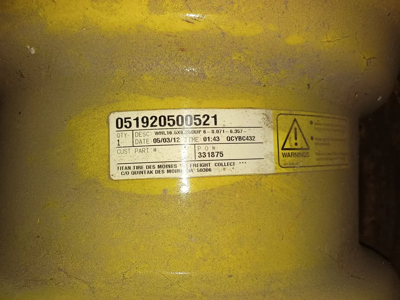 Billede 4 - 2 nye fælge 16,5X8,25
