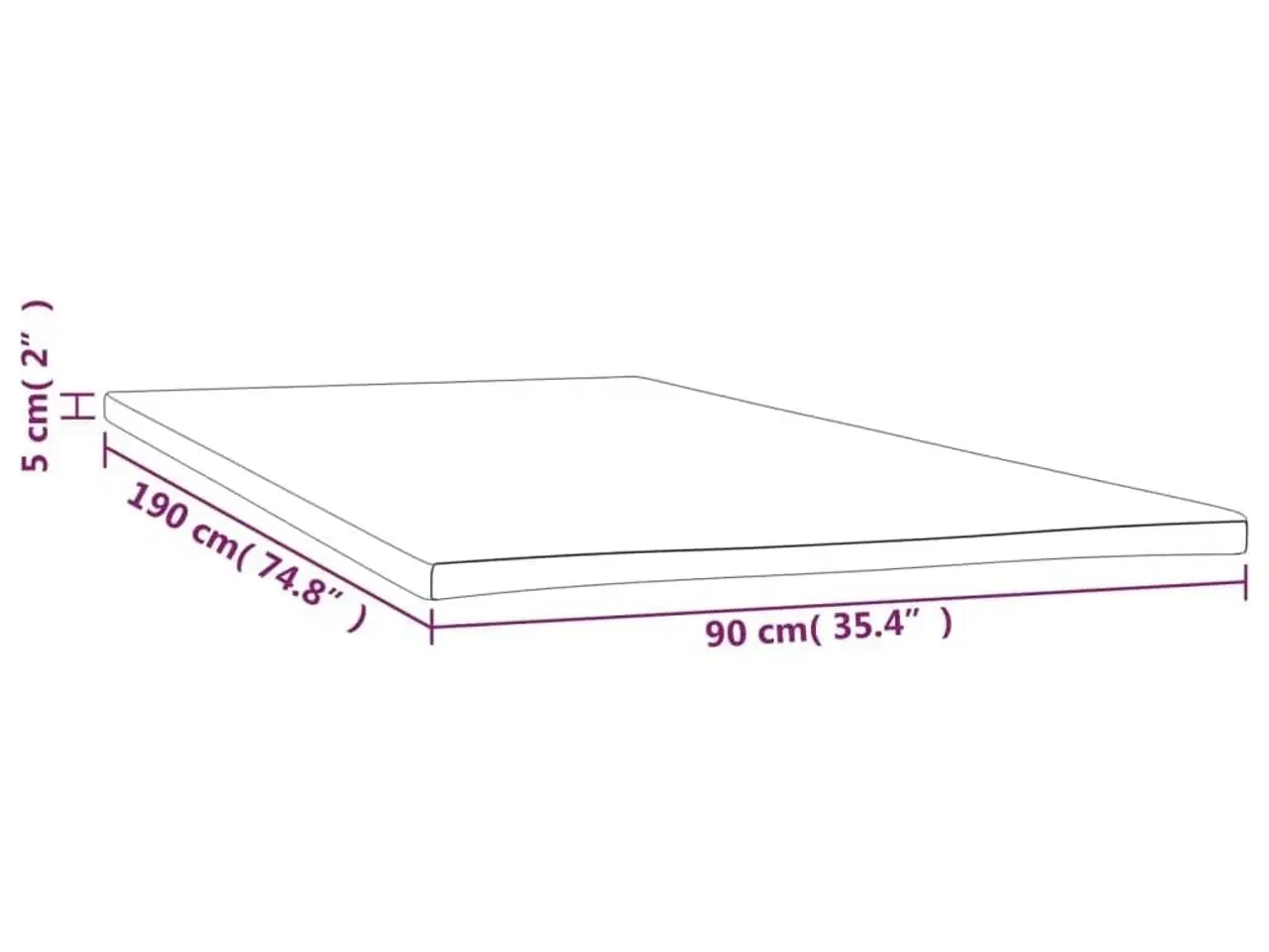 Billede 7 - Topmadras 90x190x5 cm