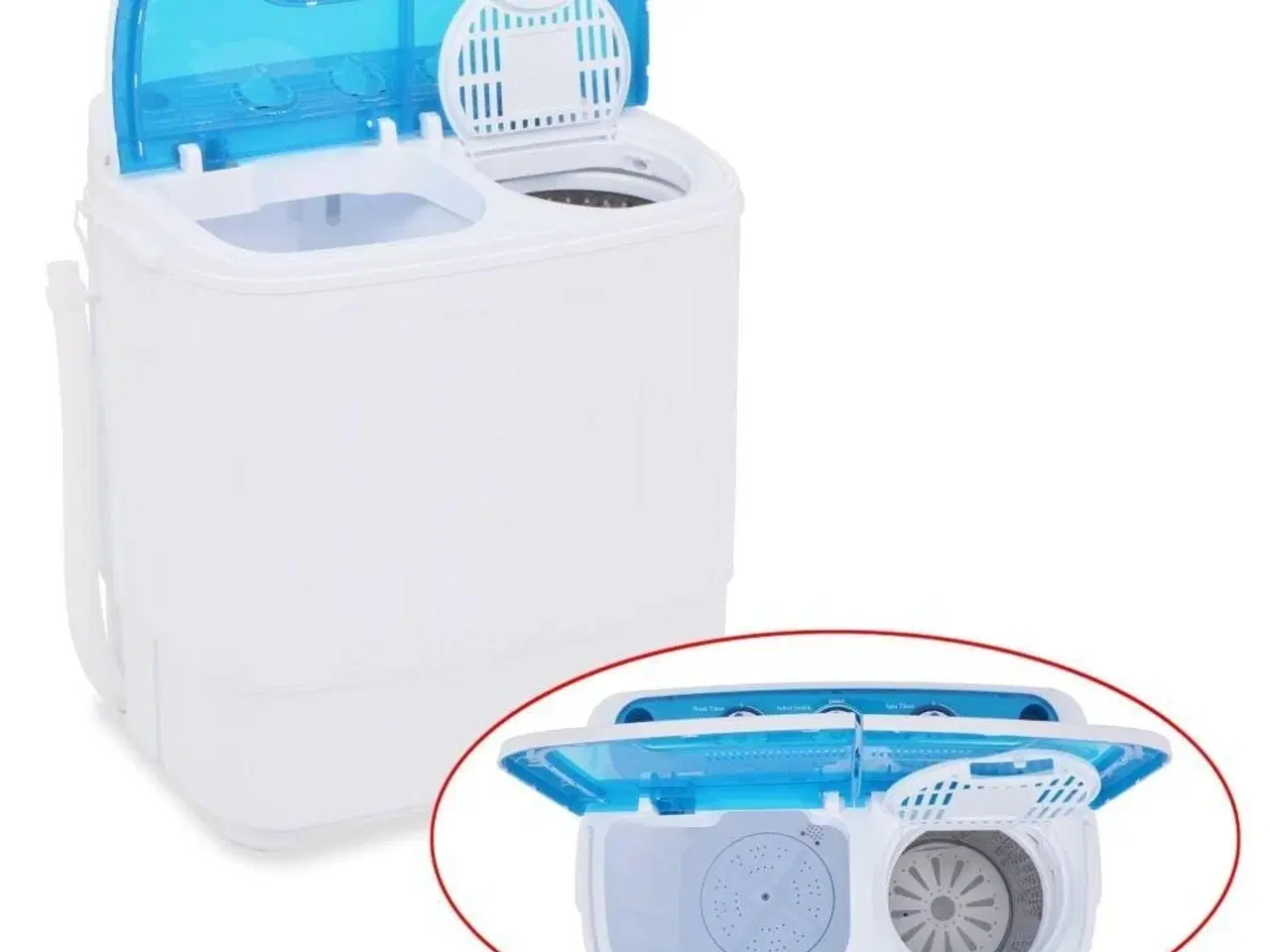 Billede 5 - Mini-vaskemaskine dobbelttromle 5,6 kg