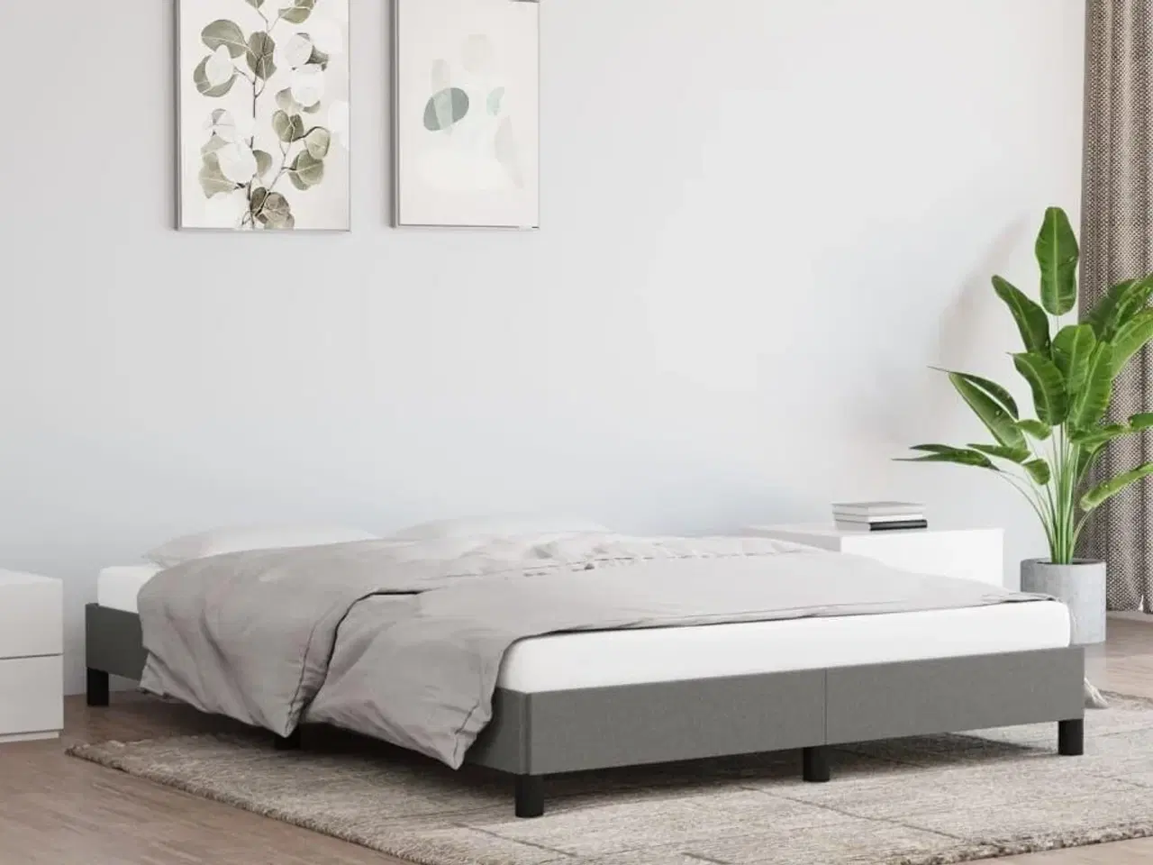 Billede 1 - Sengeramme uden madras 140x200 cm stof mørkegrå