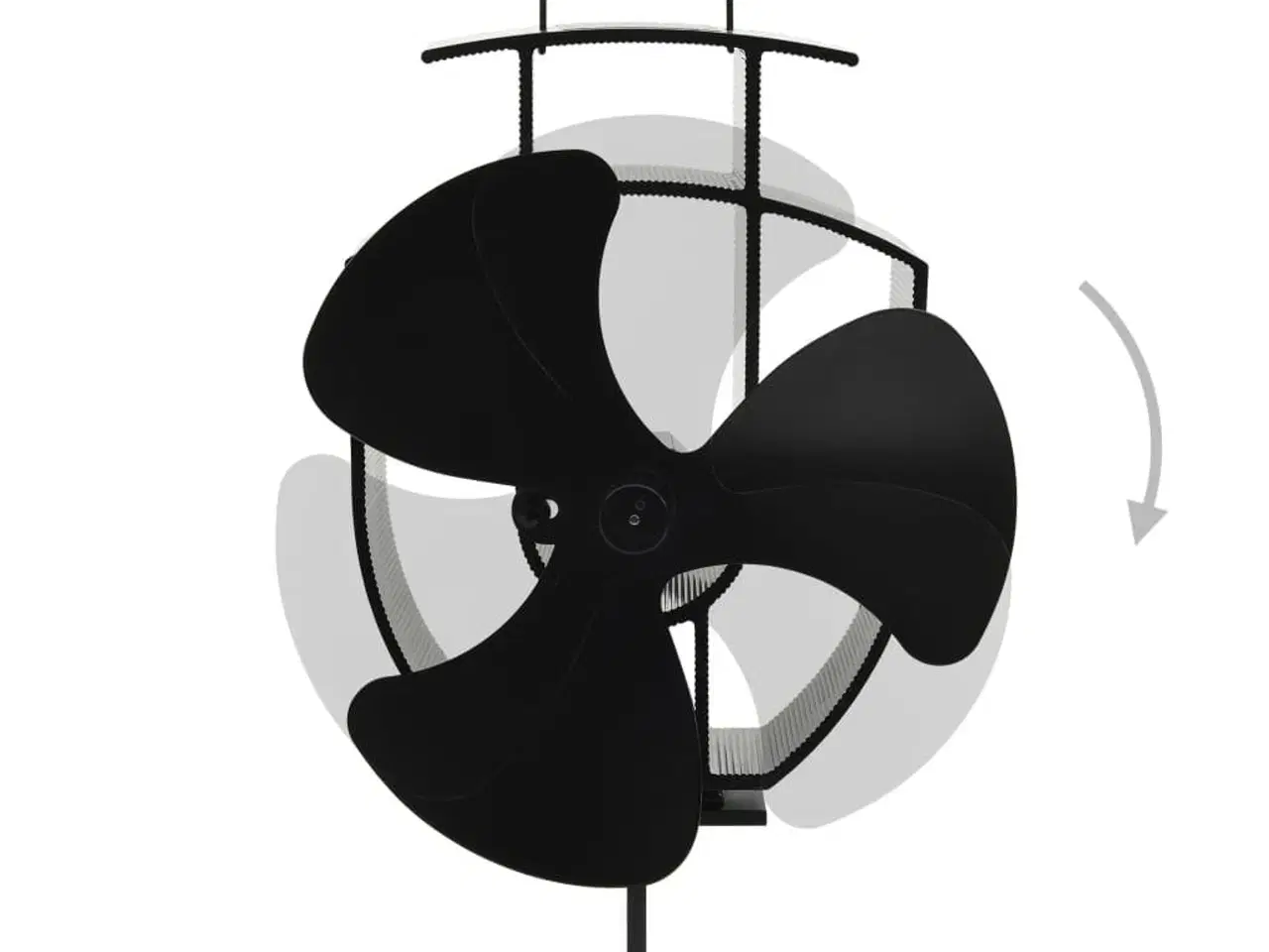 Billede 5 - Varmedrevet ovnventilator 3 blade sort