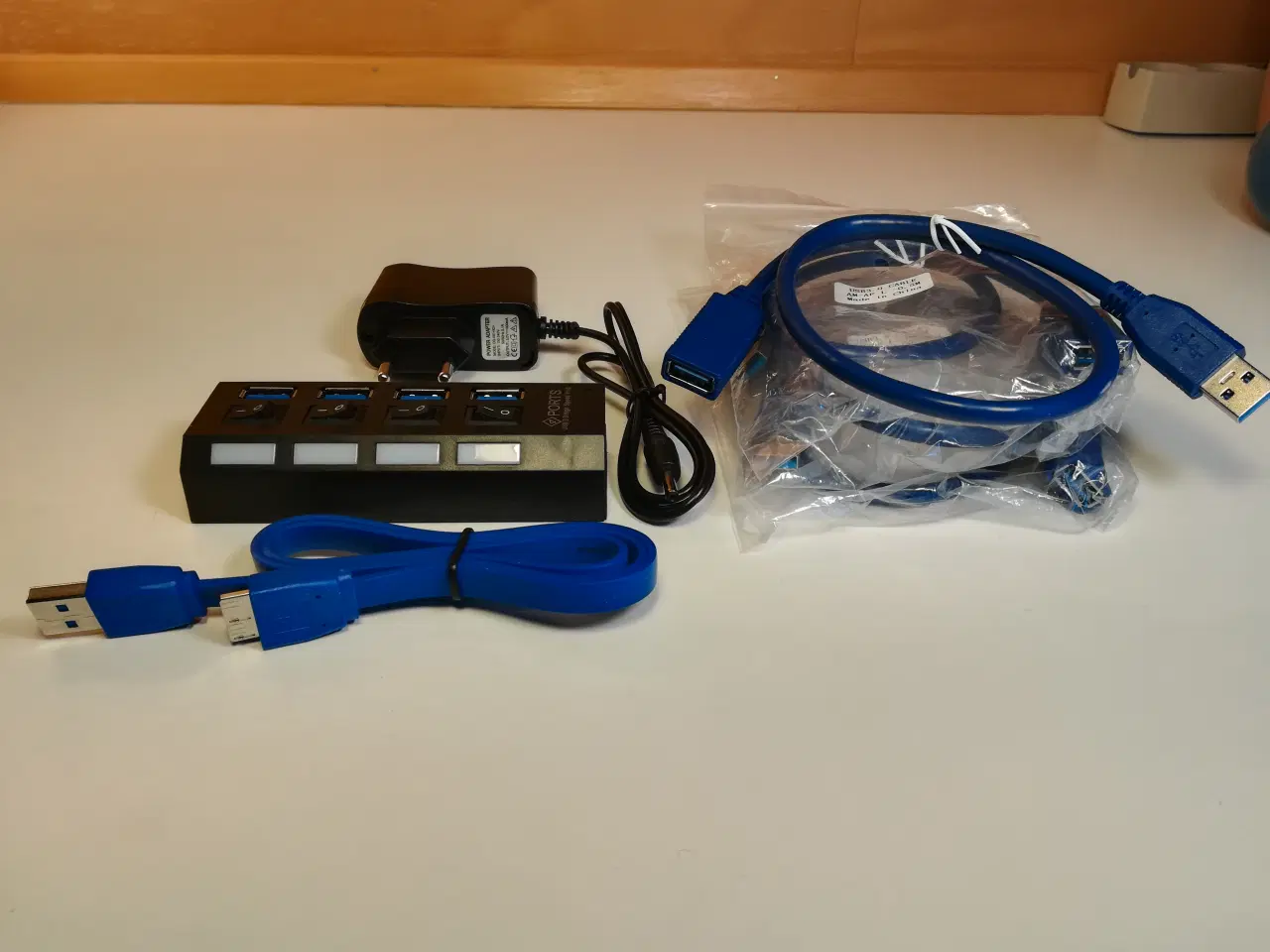 Billede 5 - 4-Ports USB 3.0 Hub med strømforsyning + ekstra