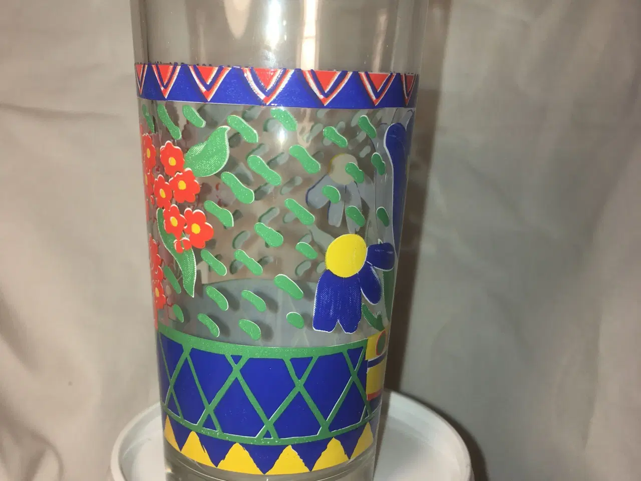 Billede 4 - Retro glas med blomster