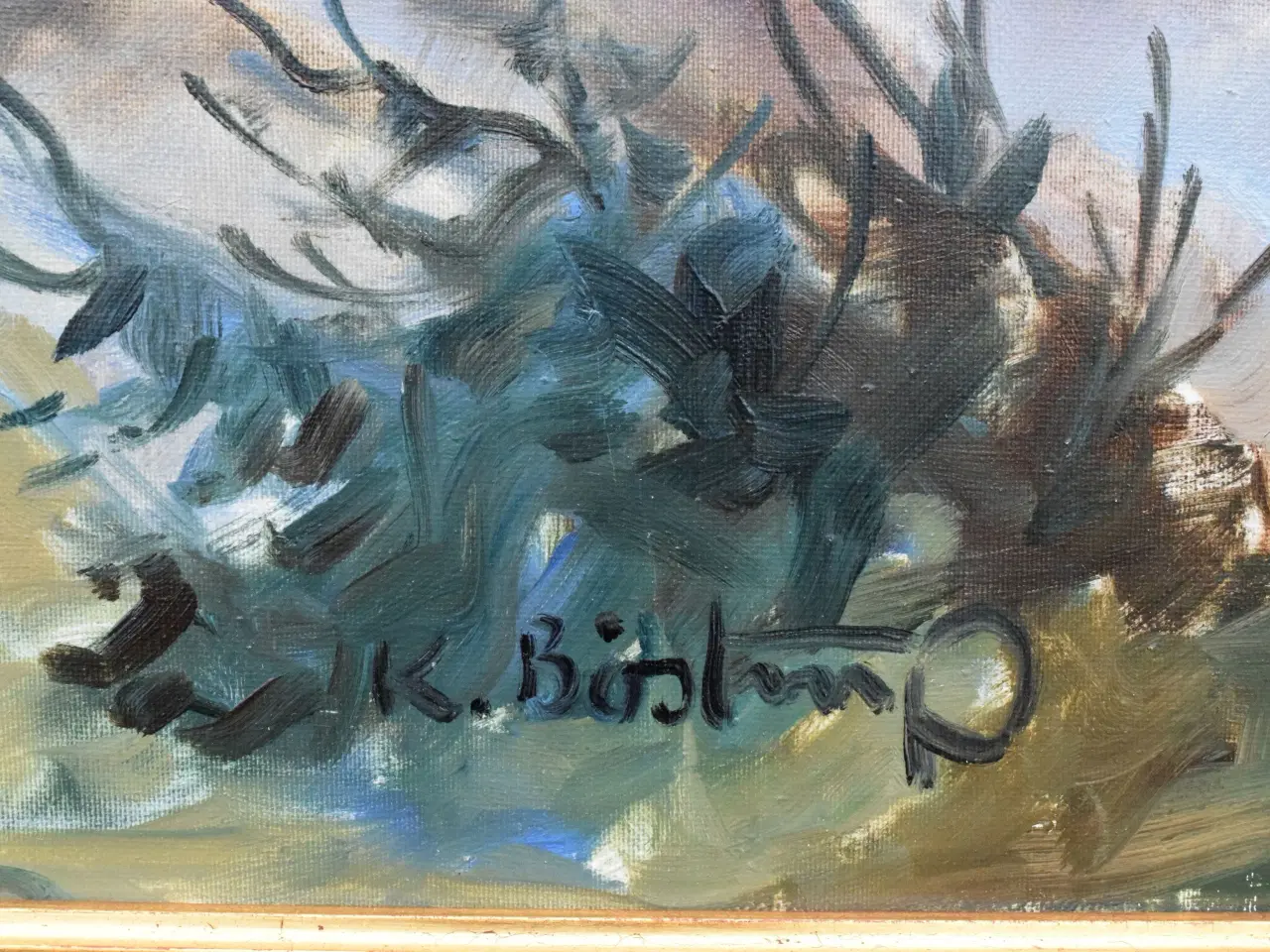 Billede 2 - Maleri af Knud Bøstrup (1929-2011)