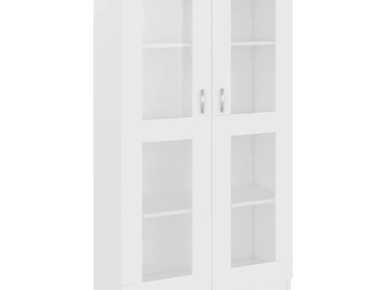 Billede 2 - Vitrineskab 82,5x30,5x150 cm konstrueret træ hvid
