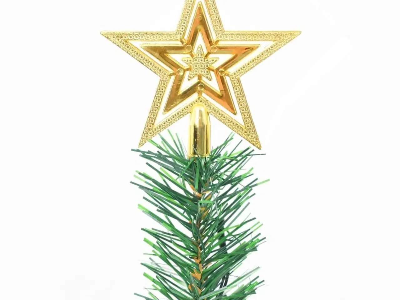 Billede 6 - Kunstigt juletræ med lys og julekugler 64 cm grøn