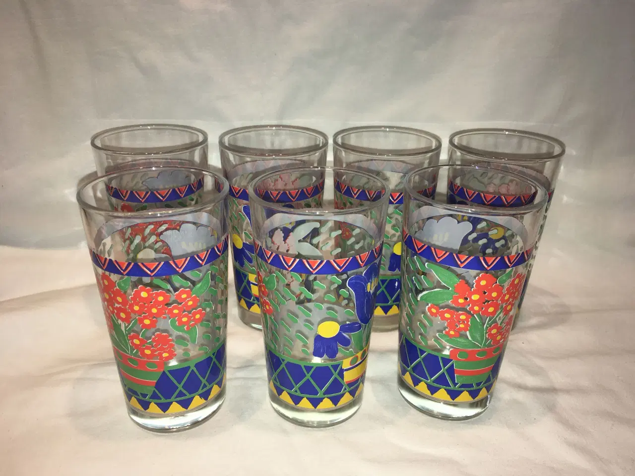 Billede 1 - Retro glas med blomster