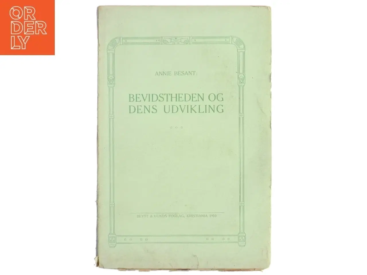 Billede 1 - Antik bog - Bevidstheden og dens Udvikling fra Blytt & Lunds Forlag