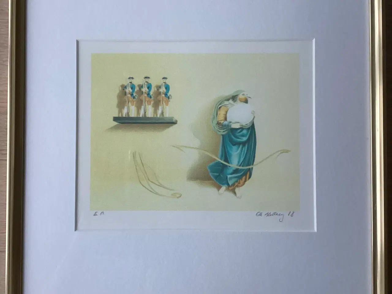 Billede 1 - Ole Ahlberg litografi 1988 bornholm