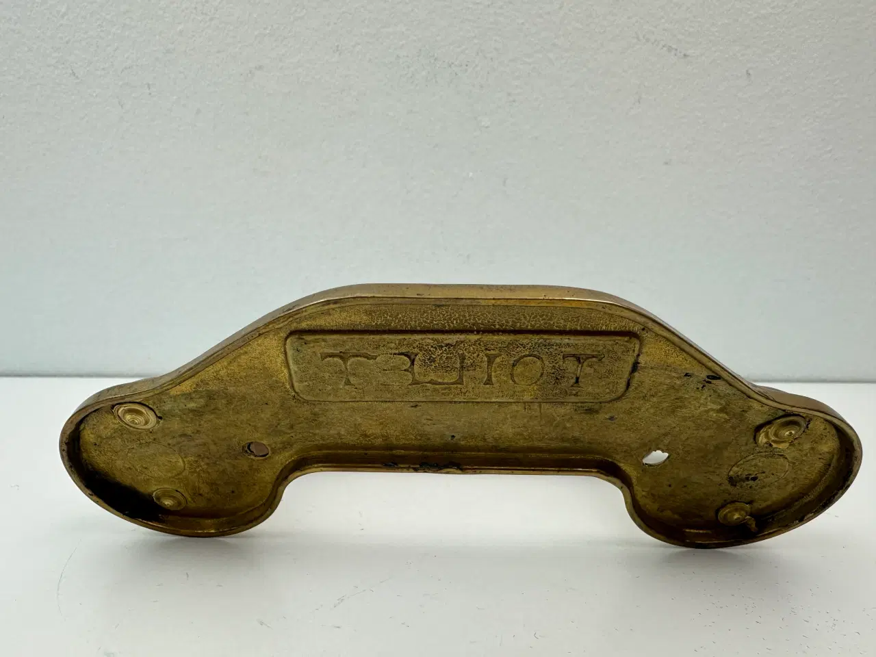 Billede 5 - Toilet holder i messing og teak (vintage)