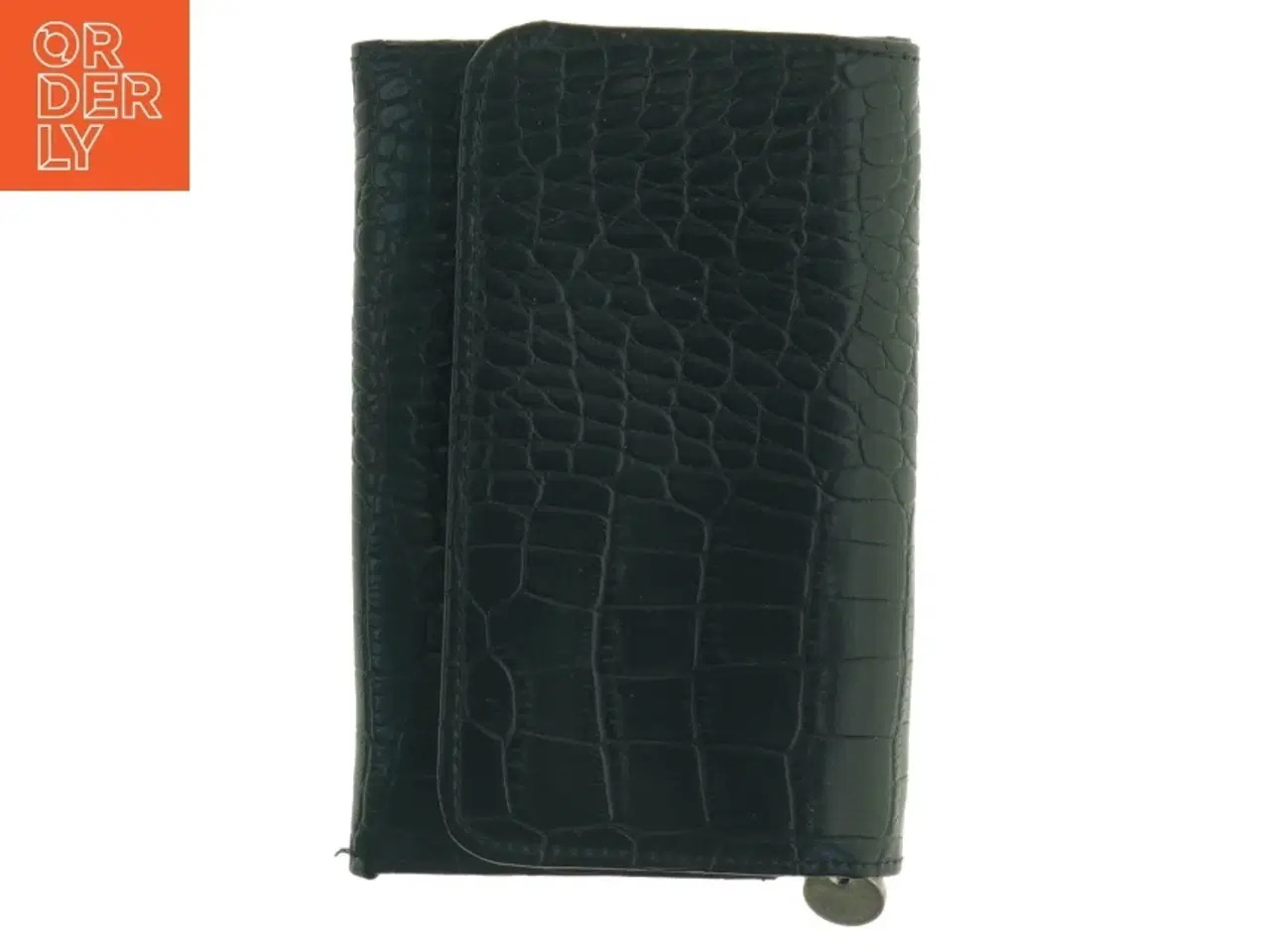 Billede 1 - Sort krokodillepræget damepung fra Ledermoda (str. 14 x 10 cm)