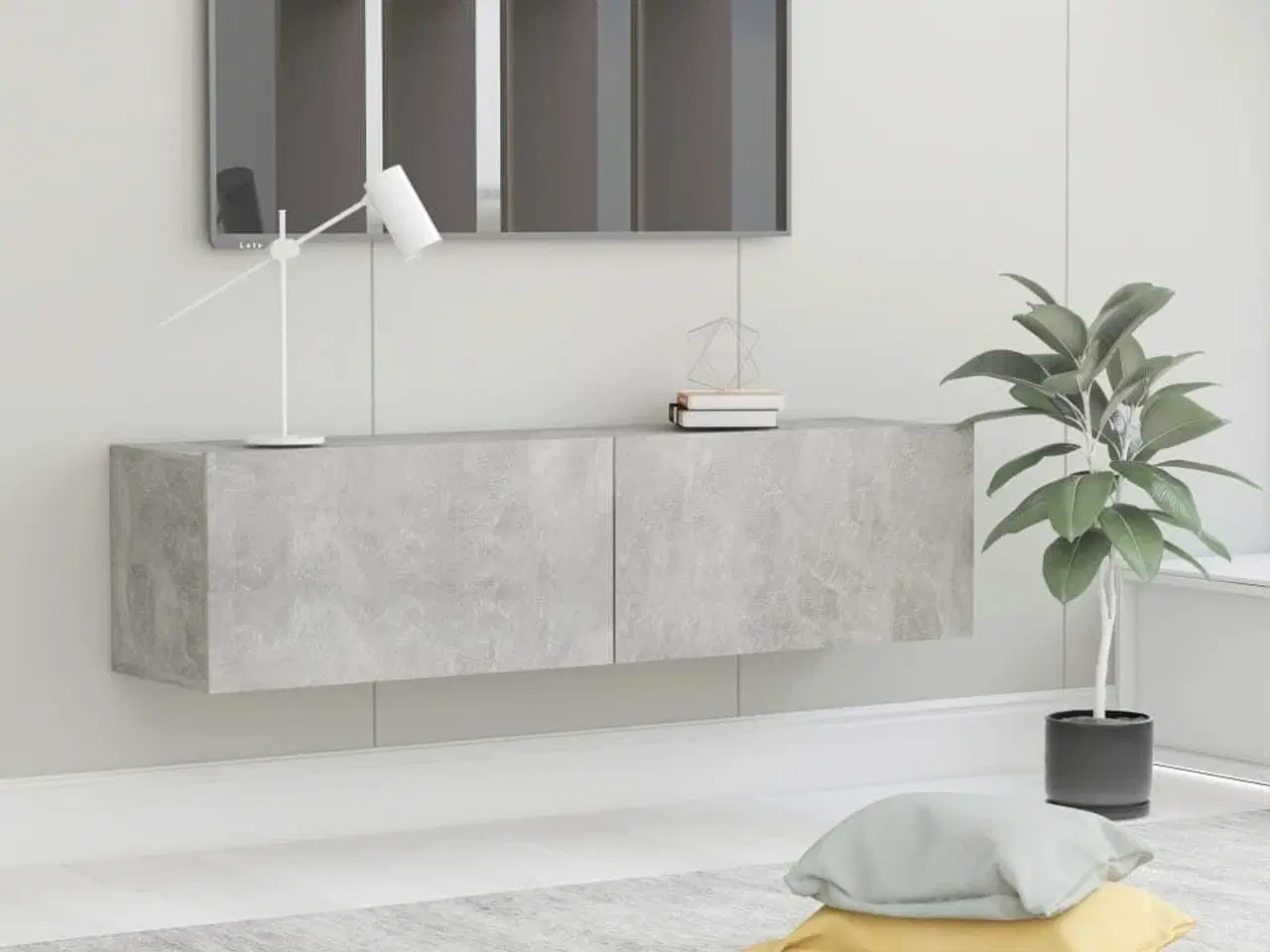 Billede 1 - Tv-bord 120x30x30 cm konstrueret træ betongrå