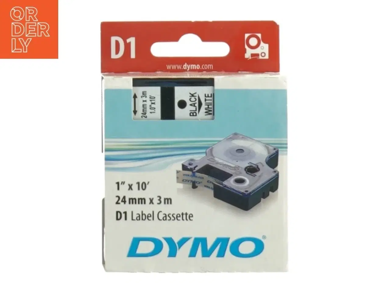 Billede 1 - DYMO D1 mærkatkassette fra Dymo (str. 24 mm x 3 m)