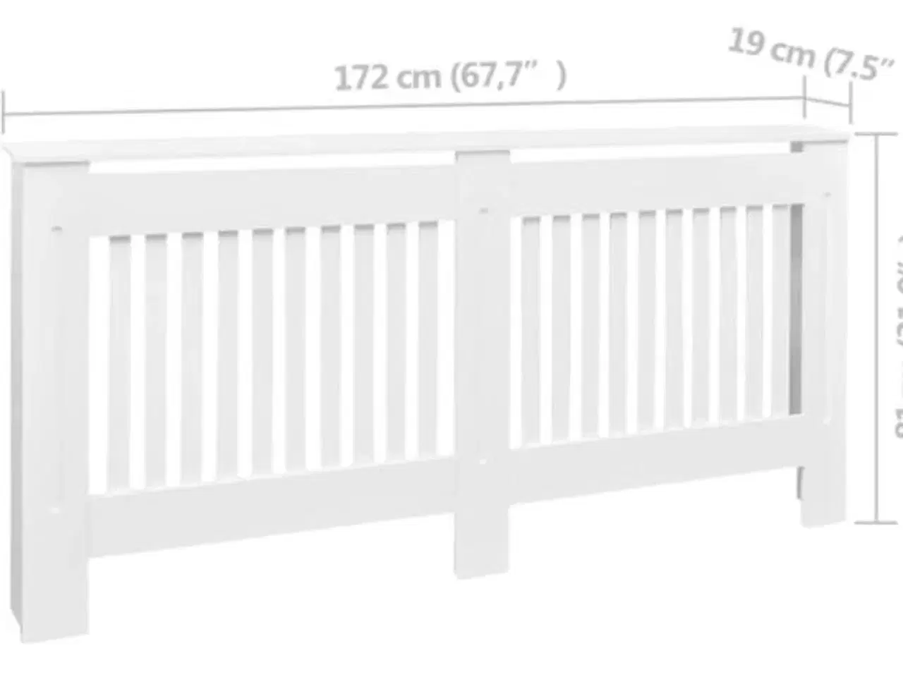 Billede 4 - Radiatorskjuler hvid MDF 172 cm