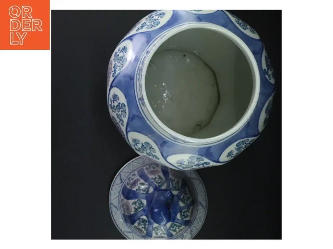 Billede 5 - Porcelænskrukke med låg (str. 47 cm)