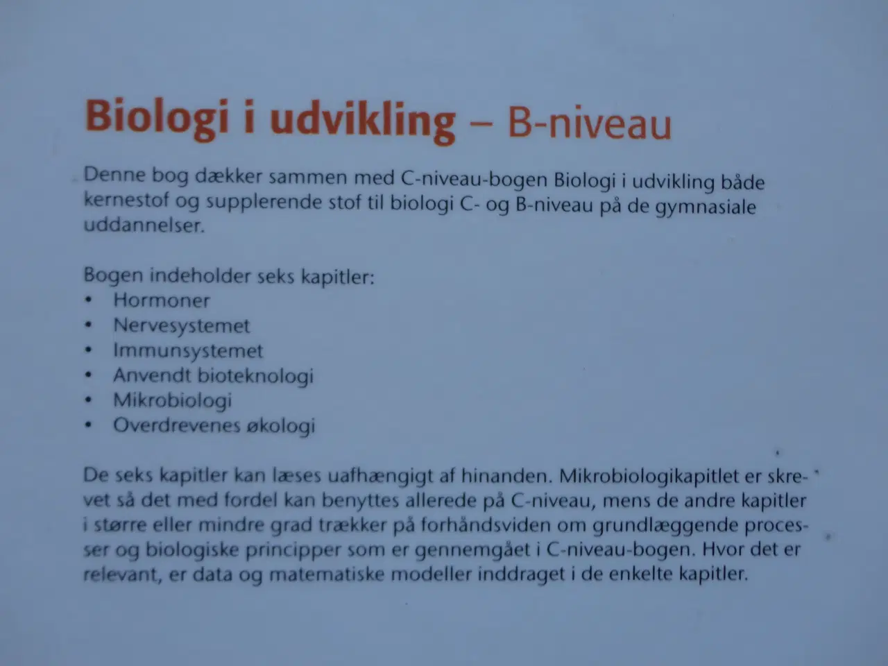 Billede 4 - Biologi i udvikling - B-niveau :
